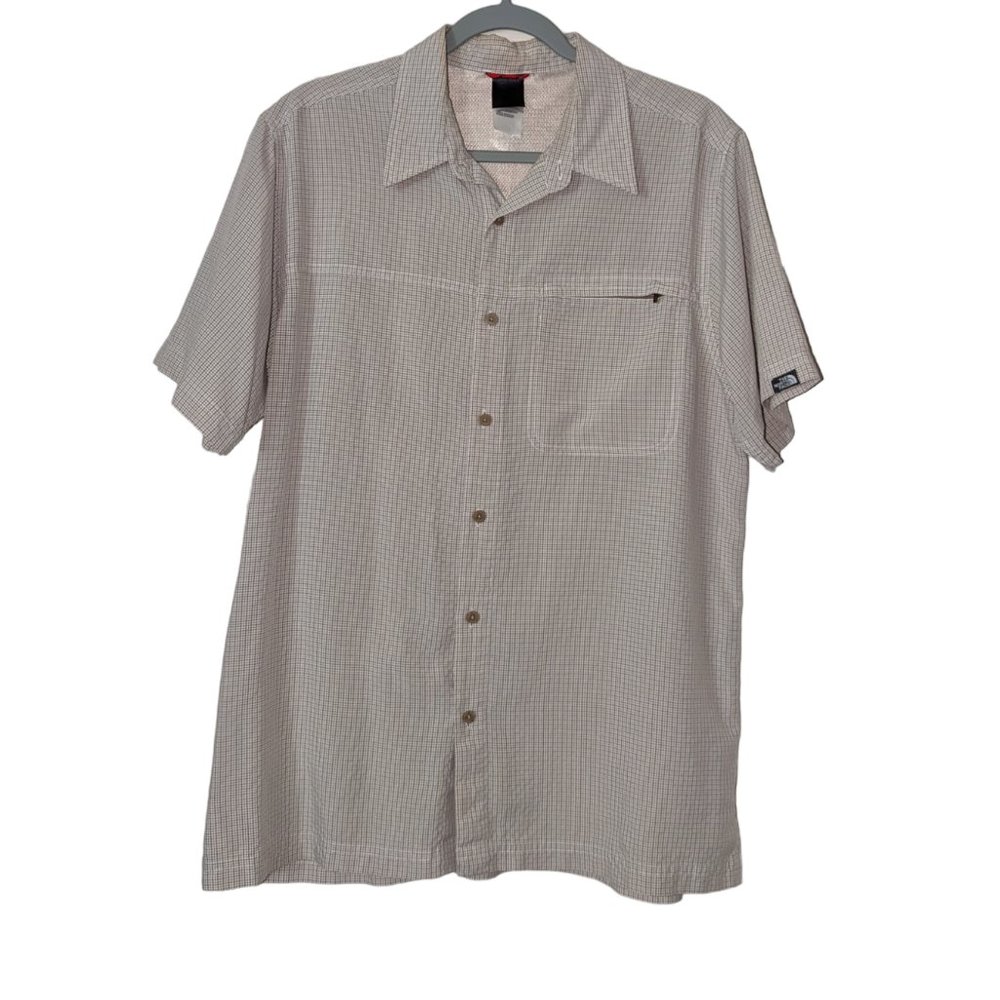 The North Face Light Gray Checkered Button Down Shirt